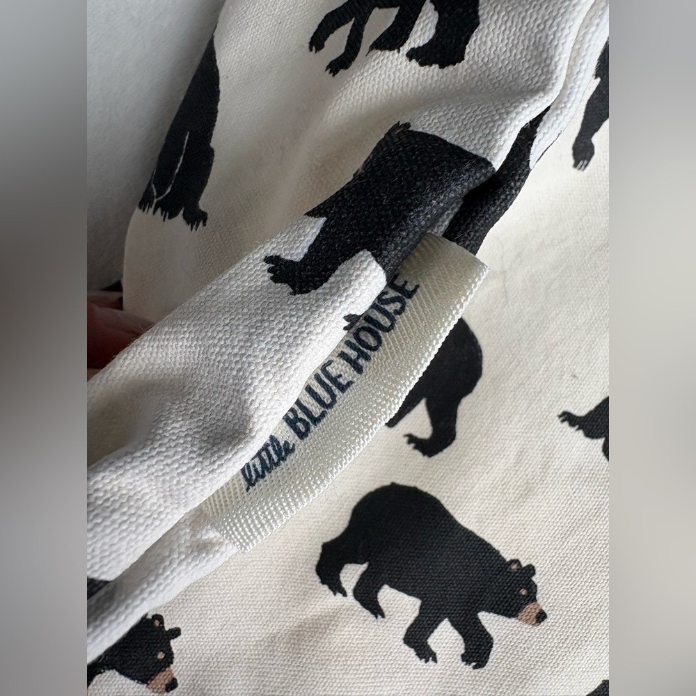 Little Blue House Black Bear Cotton Tote - Picture 7 of 9